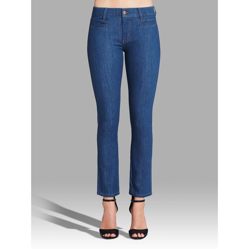 M.i.h Jeans Paris Medium‎ Wash Mid-Rise Cropped Slim Skinny Leg Jean Size 27